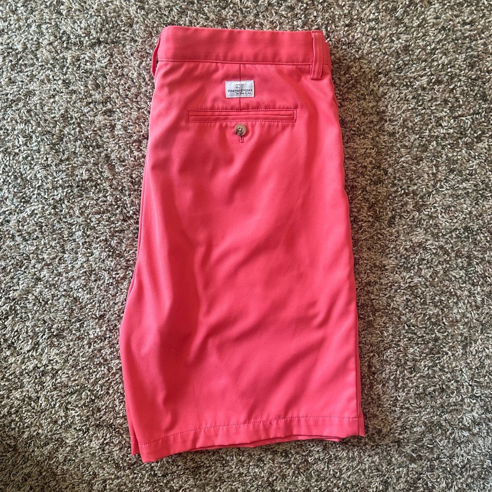 Vineyard Vines Men’s Flat Front Shorts in Coral